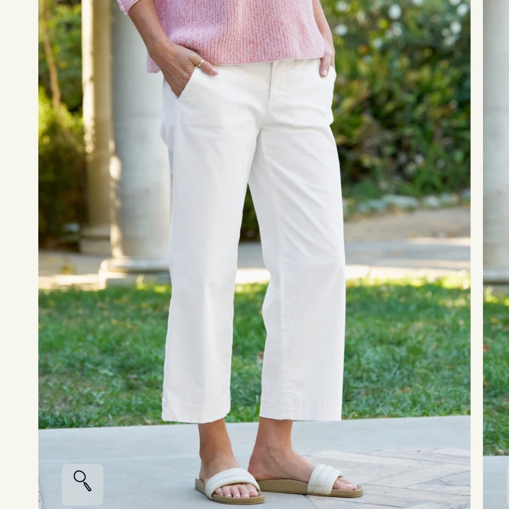 Frank & Eileen Women's Westport Italian Wide-Leg Chino - Picture 2 of 7
